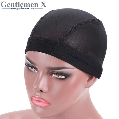 Breathable Mesh Dome Caps For Wigs Making, Clueless Spandex Wig Cap Hair Weaving Net With Width Elastic Wig Bands