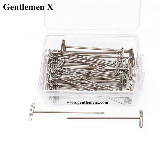 50Pcs/Box T-PINS (50mm) For Wig On Foam Head Style T Pin Needle for Mannequin Head.