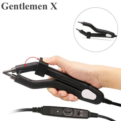 Gentlemen X Hot Fusion Mini ceramic sol head Iron Black Hair Styler Kit High Temperature Controllable Heat Iron