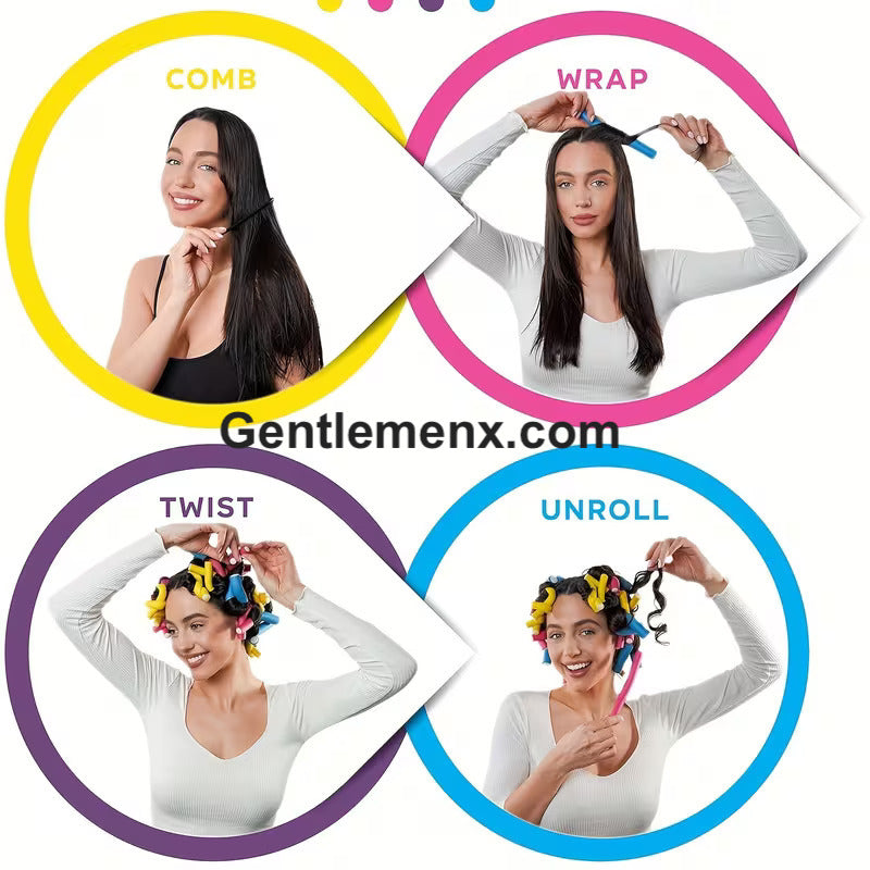 Gentlemen X Twist Curls Flexible Styling Hair Rollers