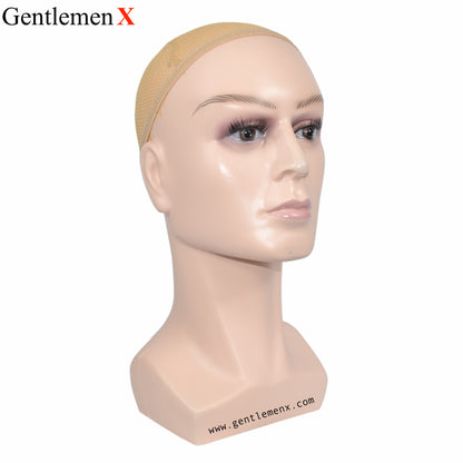 Male Short Mannequin Plastic Head for wigs for head Glasses Skin Color 1pcs