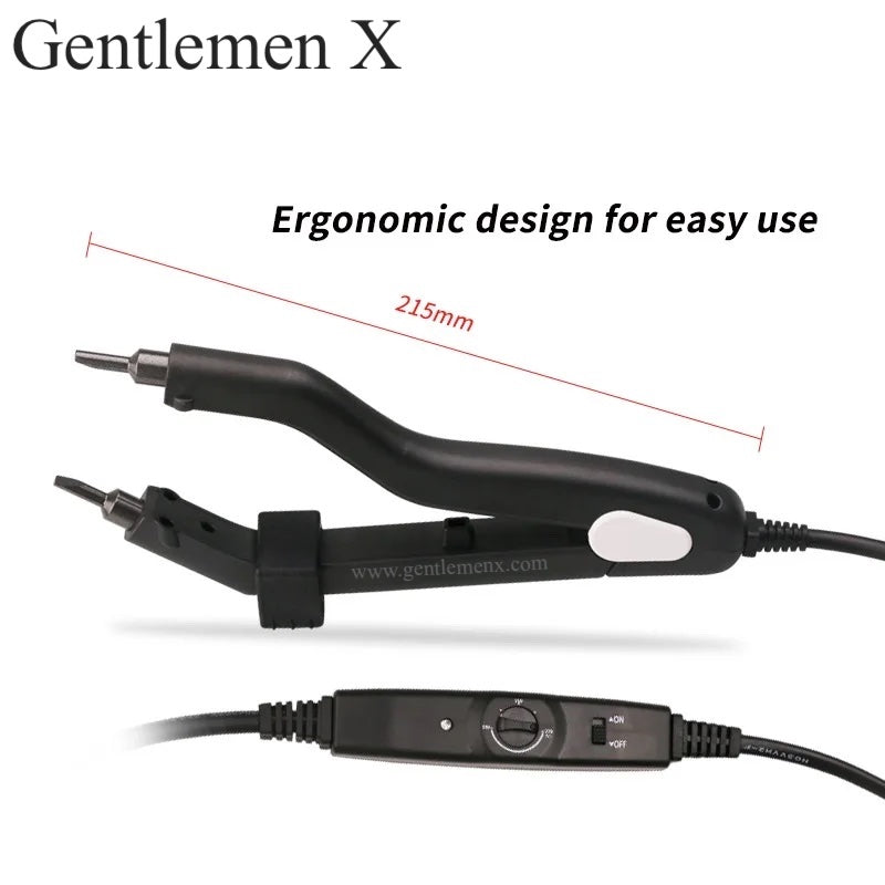 Gentlemen X Hot Fusion Mini ceramic sol head Iron Black Hair Styler Kit High Temperature Controllable Heat Iron