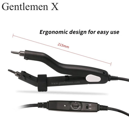 Gentlemen X Hot Fusion Mini ceramic sol head Iron Black Hair Styler Kit High Temperature Controllable Heat Iron