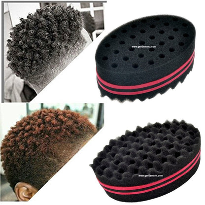 Double Sides twist hair brush sponge,Sponge Brush for Natural,Afro coil wave dread sponge brushes