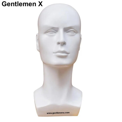 Male Mannequin Plastic Head for wigs for head Glasses White 1pcs