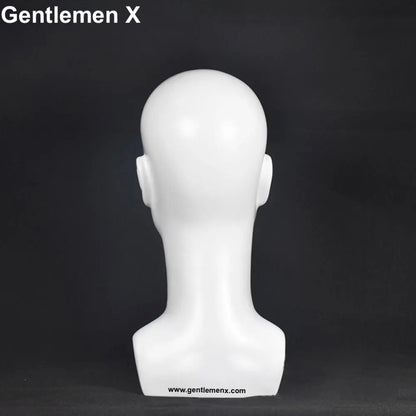 Male Mannequin Plastic Head for wigs for head Glasses White 1pcs