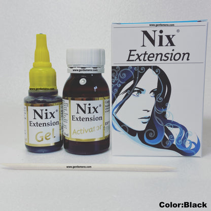 Nix Extensions. Ice glue extensions also known as invisible extensions, nano extensions, Spanish extensions without Remover