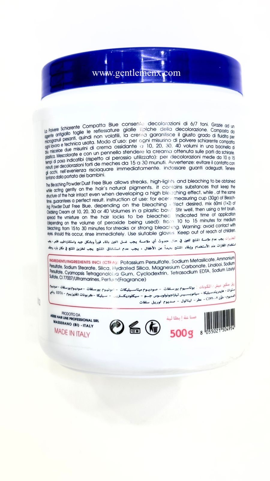 Real Skin Dust Free Blue Bleaching Powder, 500 gm for hair professional use Only.