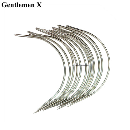 50pcs Box 6cm Long C Type Curved Needles Hair Weaving Thread/Sewing Needle for Hair Extension Tool