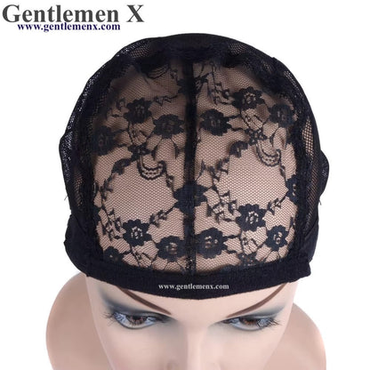 Lace Wig Caps for Making Wigs Hair Weaving Stretch Adjustable Wig Cap Black Dome Cap for Wig Hair Nets