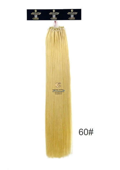 Arnomeda Micro Loop Ring Human Hair Extension  24”-26'' Premium Quality 100% 100pcs 100g