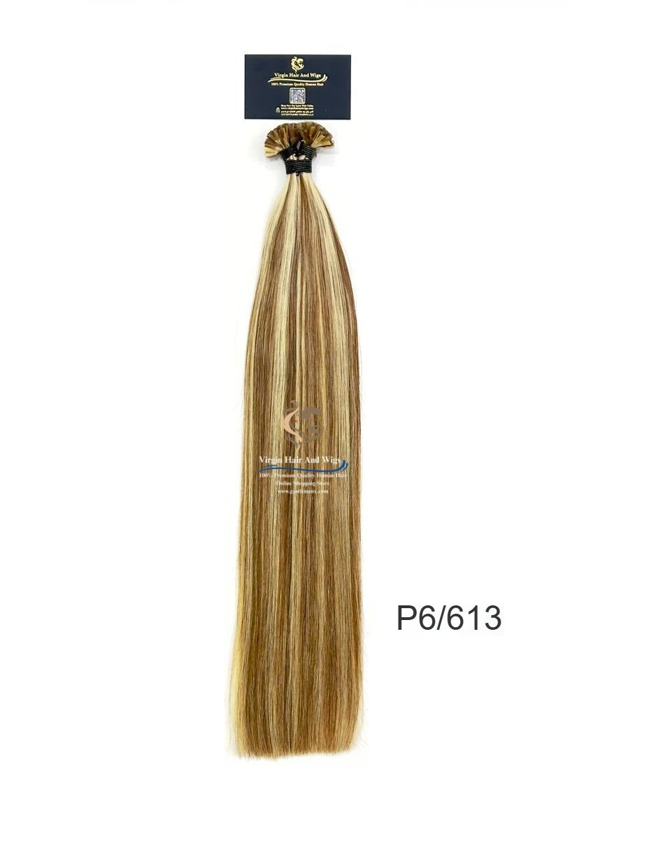 Arnomeda Extensiones de Cabello Humano 100% Remy de Punta de Uña/Punta en U, Calidad Premium, 20-22'', 100 unidades, 100g