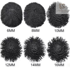 Gentlemen X Afro American 100% Human Hair System French Lace Natural Hairline Injected PU Skin With Breathable Holes Layered Lace Top Afro Curly 6