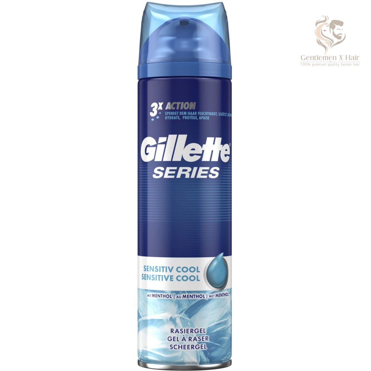 Gillette 3x Action Series Sensitive Shaving Gel 200ml.