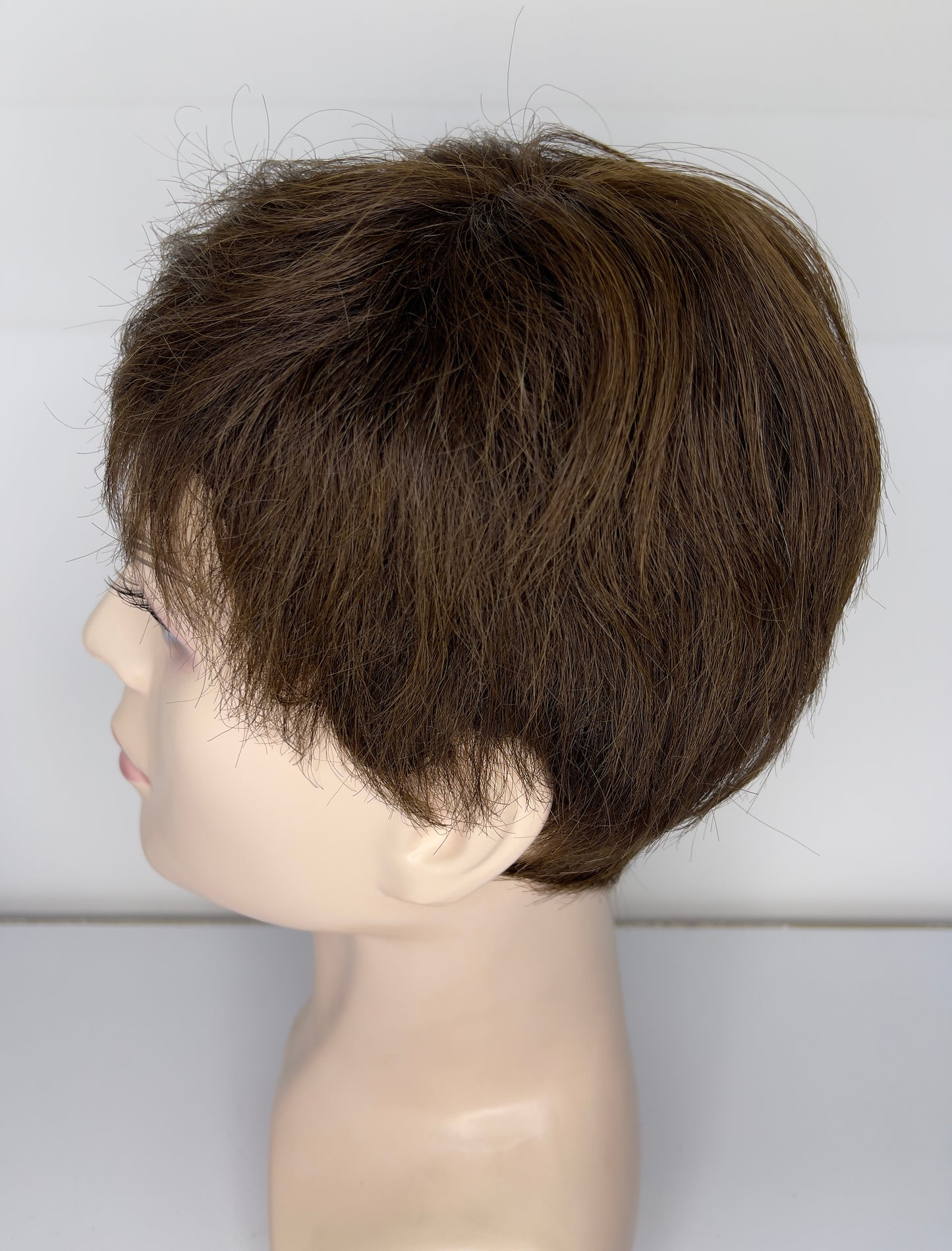 Men's short Wig 100% Human Hair Dark Brown 2# M9551