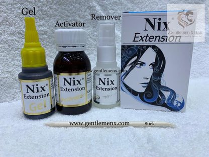 Nix Extensions. Ice glue extensions also known as invisible extensions, nano extensions, Spanish extensions with Remover.