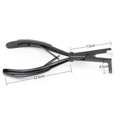 Gentlemen X 7inch Black Stainless Steel Pliers for tape hair extension Tape Sealing Plier Keratin Hair Extensions Tools