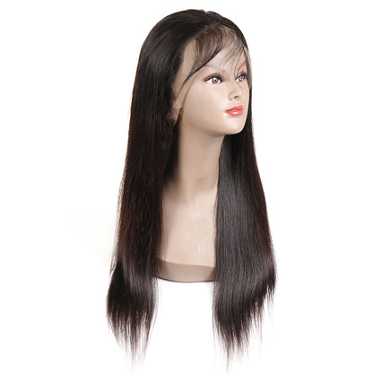 New Lace Remy Human Hair 13×4 Frontal Lace Wig Natural Hair Line Natural Color