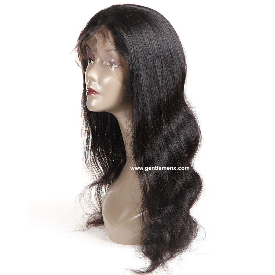 New Lace Remy Human Hair 13×4 Frontal Lace Wig Natural Hair Line Natural Color