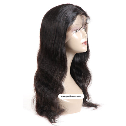 New Lace Remy Human Hair 13×4 Frontal Lace Wig Natural Hair Line Natural Color