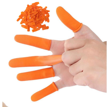 Disposable Latex Finger Cots Natural Anti-static Fingertips Protector Gloves Condoms for Work Nail Art Durable Tool