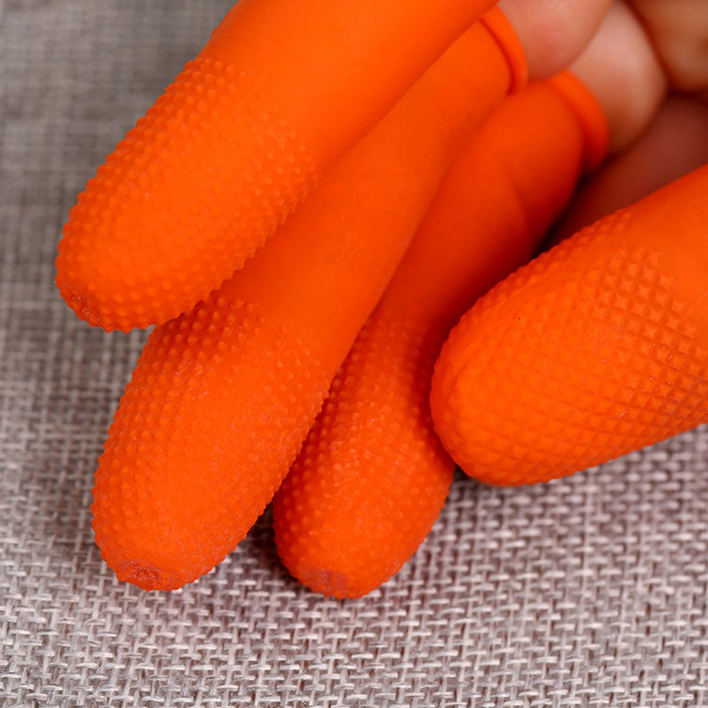 Disposable Latex Finger Cots Natural Anti-static Fingertips Protector Gloves Condoms for Work Nail Art Durable Tool