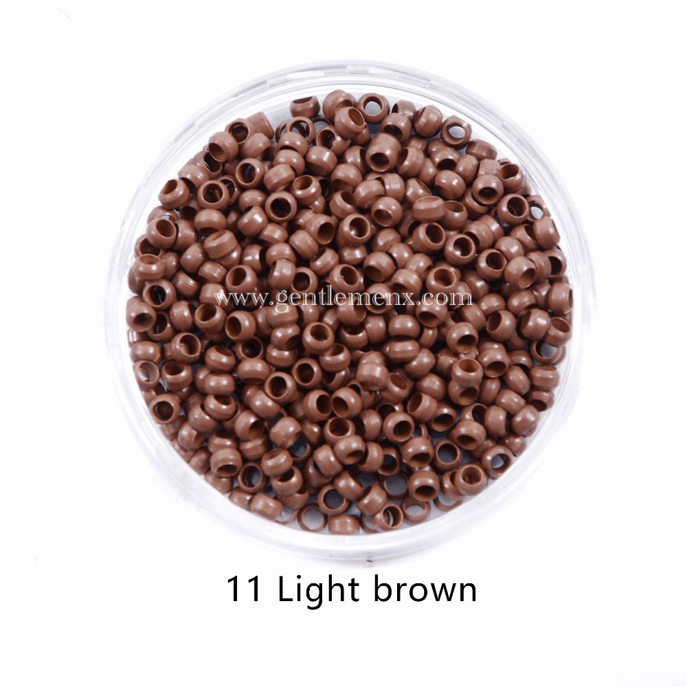 Nano Hair Extension Beads Micro without Silicone Lined Ring for I Tip Hair Extensions 2.9 mm 1000 pieces