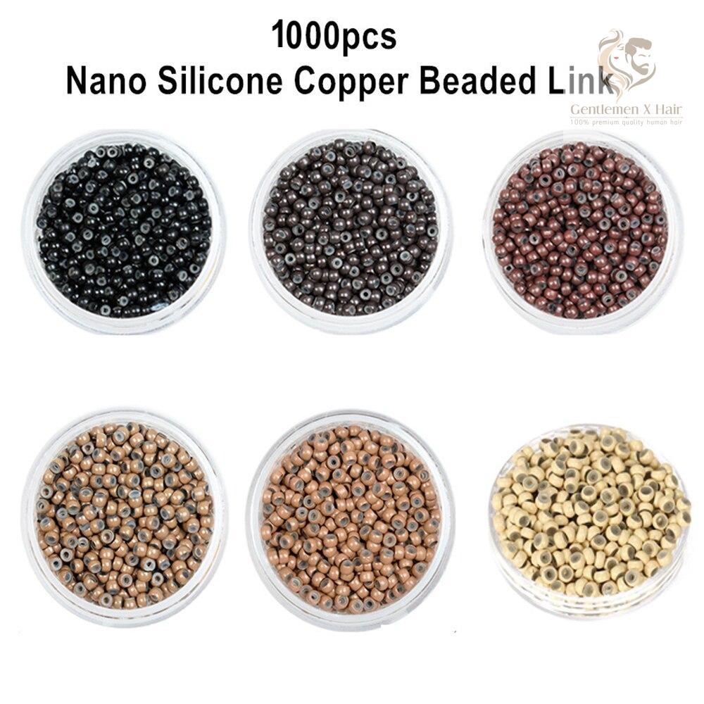 Nano Hair Extension Beads Micro Silicone Lined Ring for I Tip Hair Extensions 3.0x1.8x2.2 mm 1000 pieces