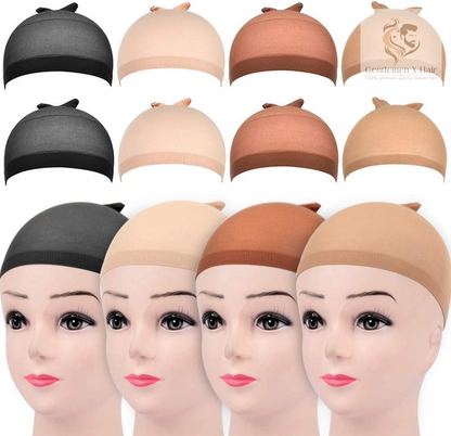 2-1 Wig Caps, Stocking Wig Caps, Stretchy Lightweight Soft Cap for Women Wig.